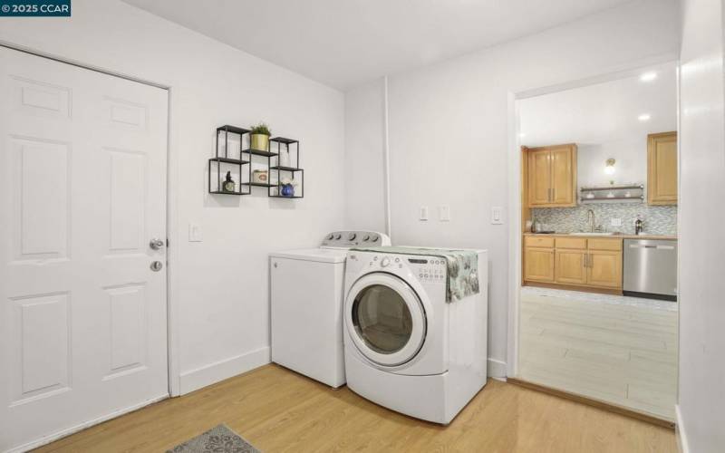 Full size laundry room incl washer and dryer