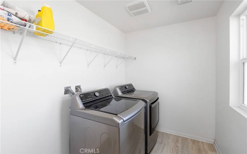 Upstairs laundry room