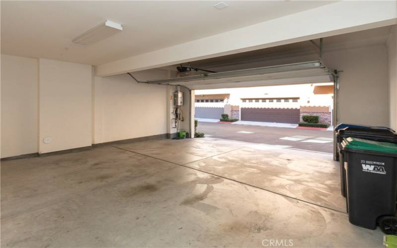 Ground level 2-car garage.