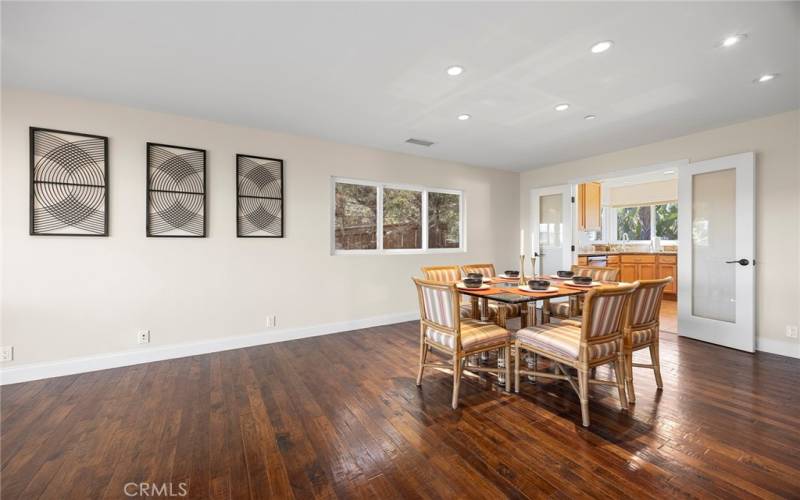 This is the formal dining area. Whether you set an elegant or casual table, your guests will feel right at home dining here.