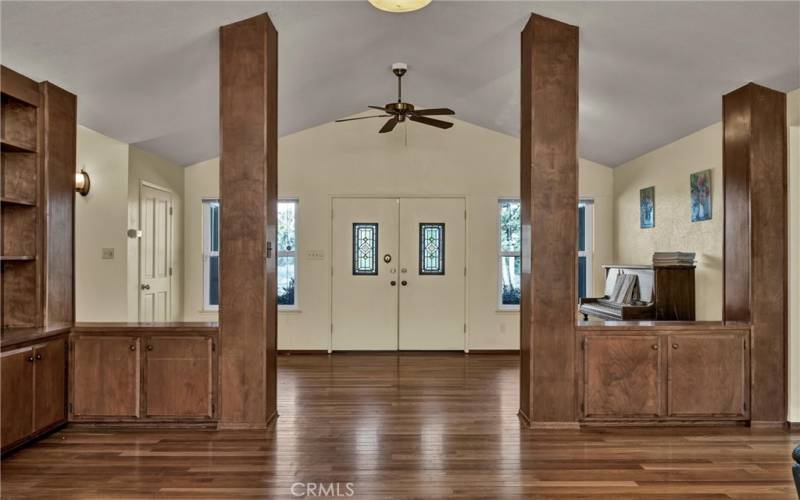 Looking into living room