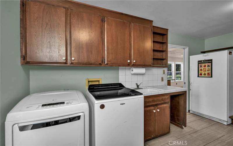 Laundry room off of kitchen