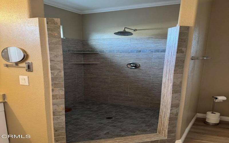 Huge walk-in shower