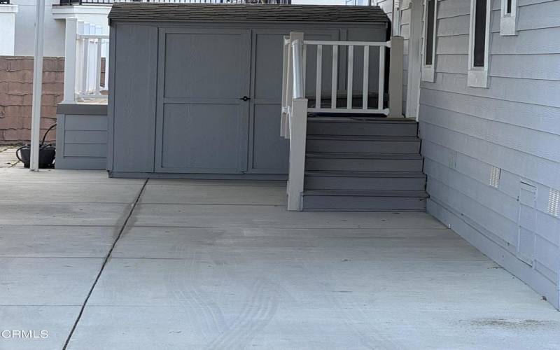 Driveway and shed