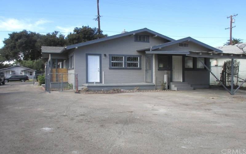 Ample parking and covered patio.