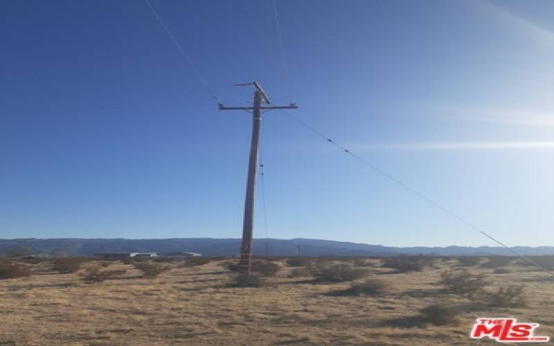 Nearby power pole