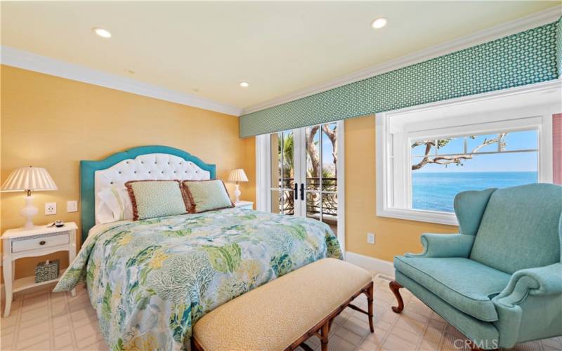 Upstairs Guest Bedroom with Ocean View