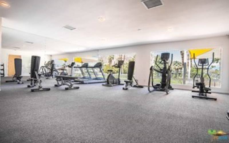 Well equipped fitness center