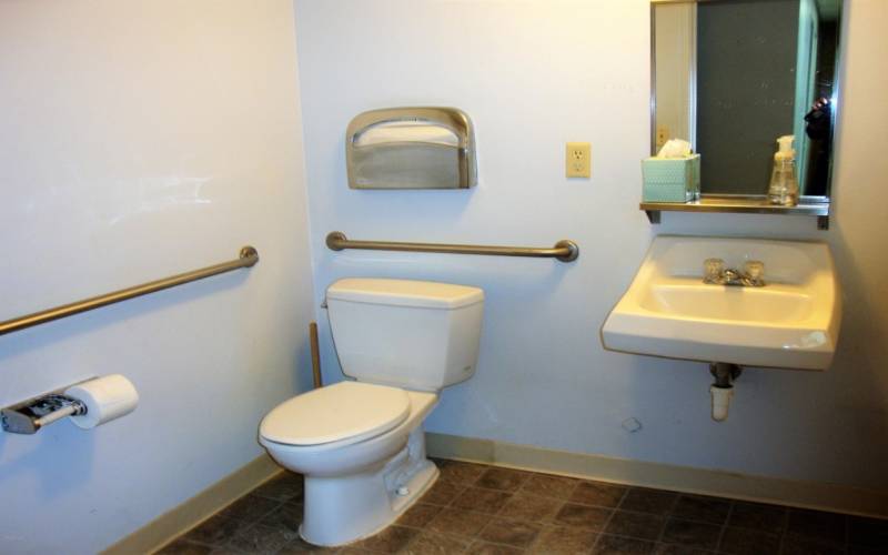 One of 2 baths in office suite